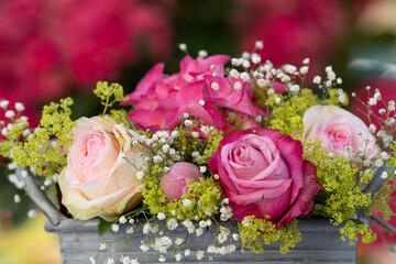 Loving bouquet of pink roses