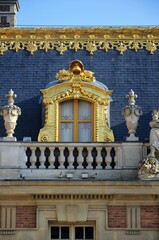 Paris, France 03.26.2017: Architectural fragments of famous Versailles palace