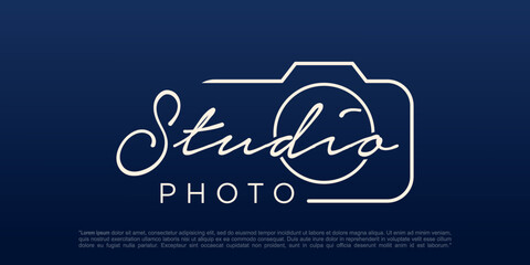 studio photography logo design vector template