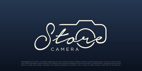 store camera photography logo icon vector template