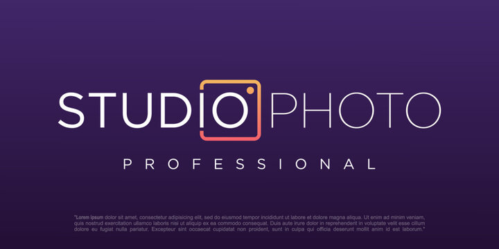 studio photography logo icon vector template