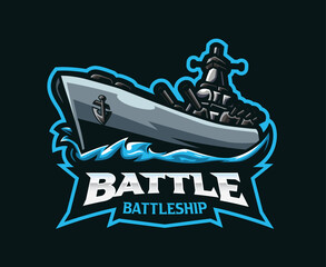 Battleship mascot logo design © Fand