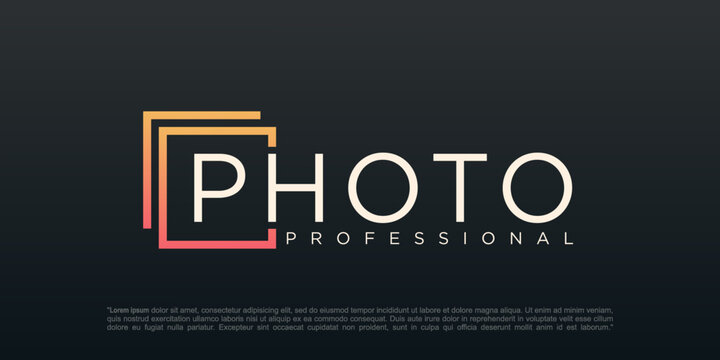 photo logo design vector template
