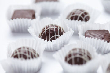 chocolate sweets on the table