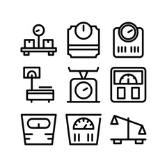 scale icon or logo isolated sign symbol vector illustration - high quality black style vector icons
