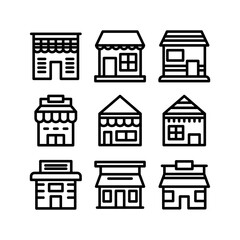 store icon or logo isolated sign symbol vector illustration - high quality black style vector icons
