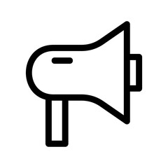bullhorn icon or logo isolated sign symbol vector illustration - high quality black style vector icons
