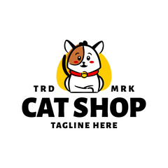 cute cat with cartoon style. good for pet shop or any business related to cat and pet.