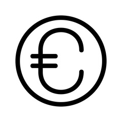 euro icon or logo isolated sign symbol vector illustration - high quality black style vector icons
