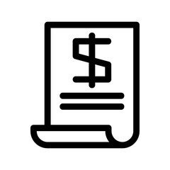 invoice icon or logo isolated sign symbol vector illustration - high quality black style vector icons

