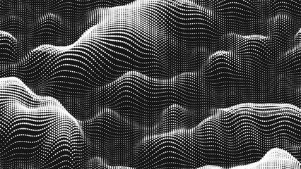 Point wave noise texture. Abstract dot background. Technological cyberspace background.