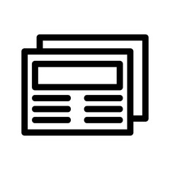 newspaper icon or logo isolated sign symbol vector illustration - high quality black style vector icons
