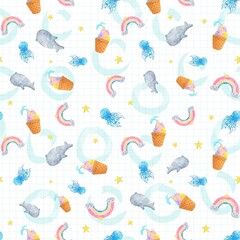 seamless pattern with birds