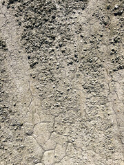 Dirt road, top view of dried earth road