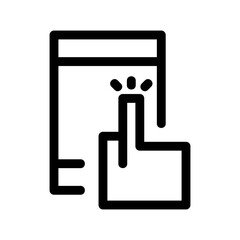 touch icon or logo isolated sign symbol vector illustration - high quality black style vector icons
