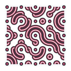 Color truchet tiling connections illustration