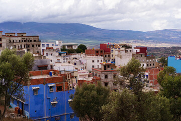 View on the blue city of Chefchaouen, Morocco.
