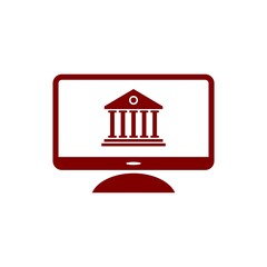 Internet banking icon isolated on white background