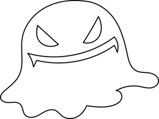 Halloween doodle simple line illustration