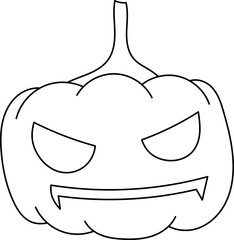Halloween doodle simple line illustration