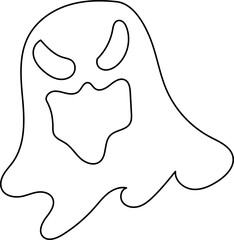 Halloween doodle simple line illustration