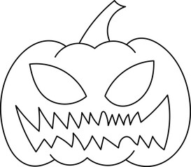 Halloween doodle simple line illustration