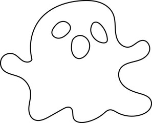 Halloween doodle simple line illustration