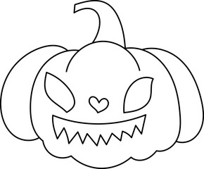 Halloween doodle simple line illustration