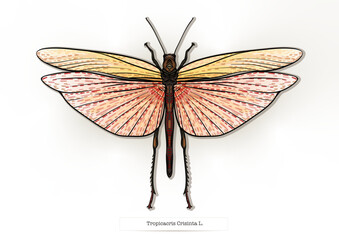 Set of insects: beetles, butterflies, moths, dragonflies. Etymologist's set. Clip art, set of elements for design Vector illustration.