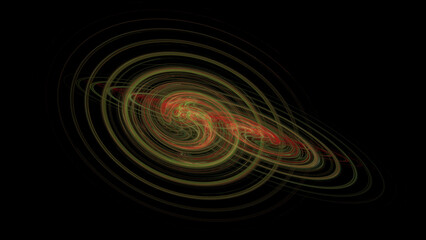 Sfondo nero con cerchi gialli e rossi