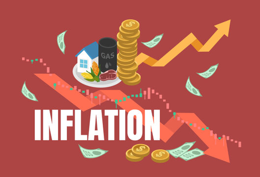 Inflation, Stagflation, Slowing Economic Growth, Stock Market Crash.  Increasing Prices, Rising Cost Of Living. A Period Of High Inflation And Lower GDP Growth.