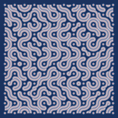 Color truchet tiling connections illustration