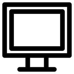 computer monitor with screen vector icon for website, apps and any other project - stock vector