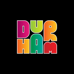 Durham Typography poster. T-shirt fashion Design. Template for poster, print, banner, flyer.