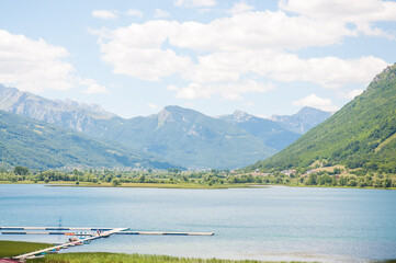 Plav lake in municipality Plav in Montenegro.