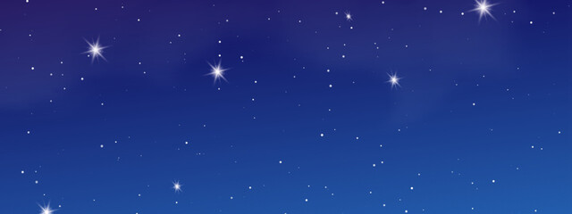 Night sky with clouds and many stars