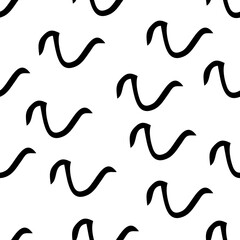 Seamless pattern with sketch squiggle