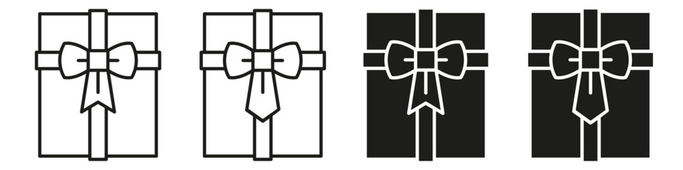 Gift icon vector set. present illustration sign collection. birthday symbol. sale logo.