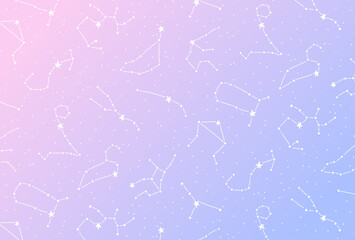 seamless pattern with zodiac signs for banners, cards, flyers, social media wallpapers, etc.