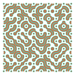 Color truchet tiling connections illustration