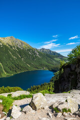 Naklejka na ściany i meble Morskie Oko or Sea Eye Lake in Tatra Mountains, near Zakopane in Poland