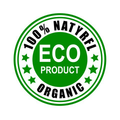 Healthy natural product label logo design. Grunge gmo free rubber stamp