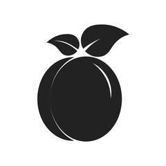 Peach vector isolated icon. Emoji illustration. Peach vector emoticon