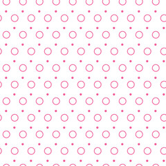 Pink polka dot seamless pattern for textile design