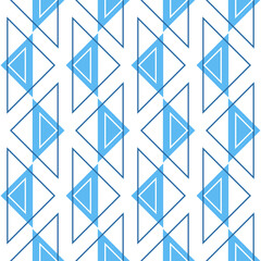 Blue white geometric seamless pattern contrast smooth repeating background