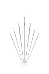 A vector illustration of different size needles isolated on white background.