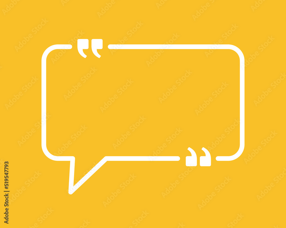Aufkleber templates of quote frames for definition, remark, and citation design. blank quote box frame vector 
