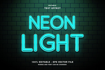 Obraz premium Neon Light Editable Text Effect