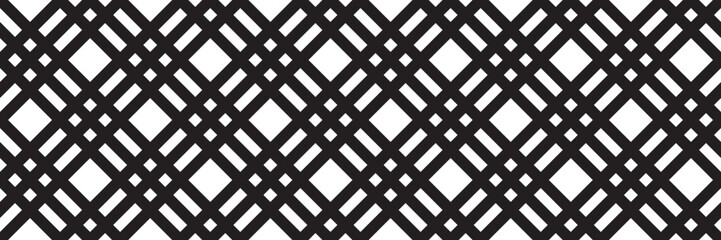 Black and white square shapes seamless pattern. Simple vector background.
Abstract mosaic grid, mesh background. Grating, lattice pattern.