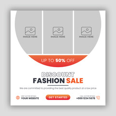 Fashion sale social media post template